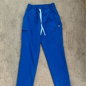Figs XS Yola High Waisted Scrub Bottoms in Royal Blue